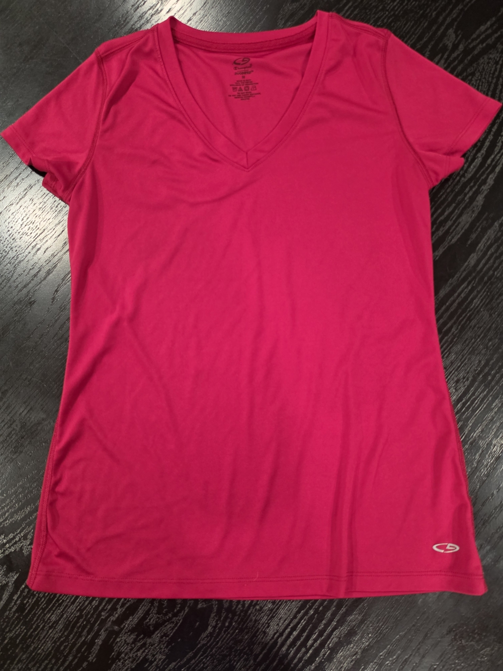 Champion Women's Short Sleeve V-Neck Top in Hot Pink